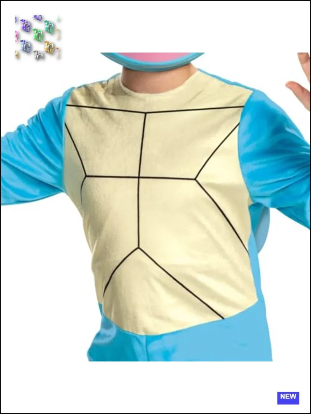Pokemon Squirtle Kids Costume Medium 7-8 Jumpsuit Mask Halloween Dress Up